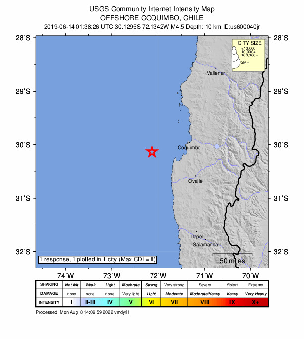 Did You Feel It? map: shaking reported by the public