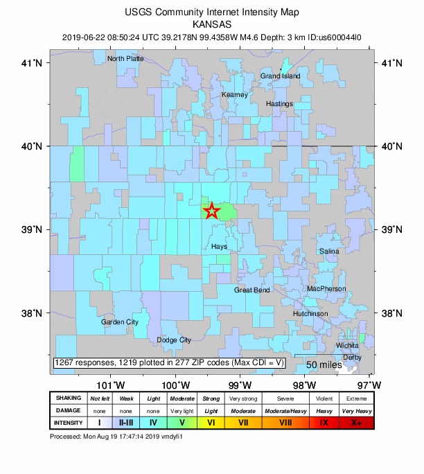 Did You Feel It? map: shaking reported by the public