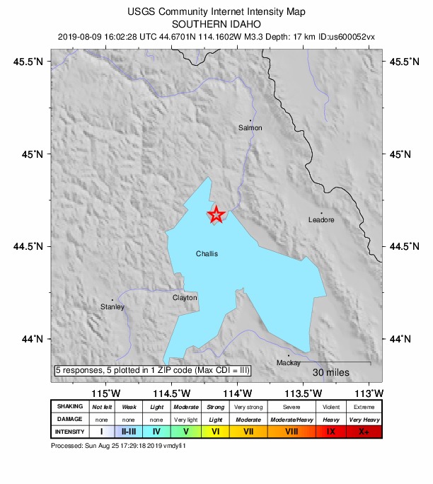 Did You Feel It? map: shaking reported by the public
