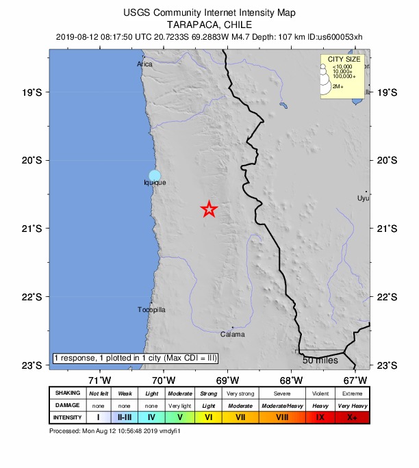 Did You Feel It? map: shaking reported by the public