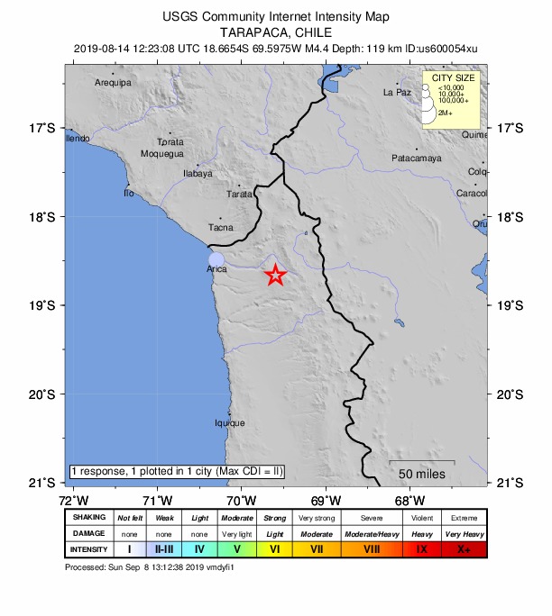 Did You Feel It? map: shaking reported by the public
