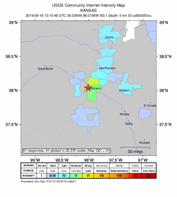 Did You Feel It? map: shaking reported by the public