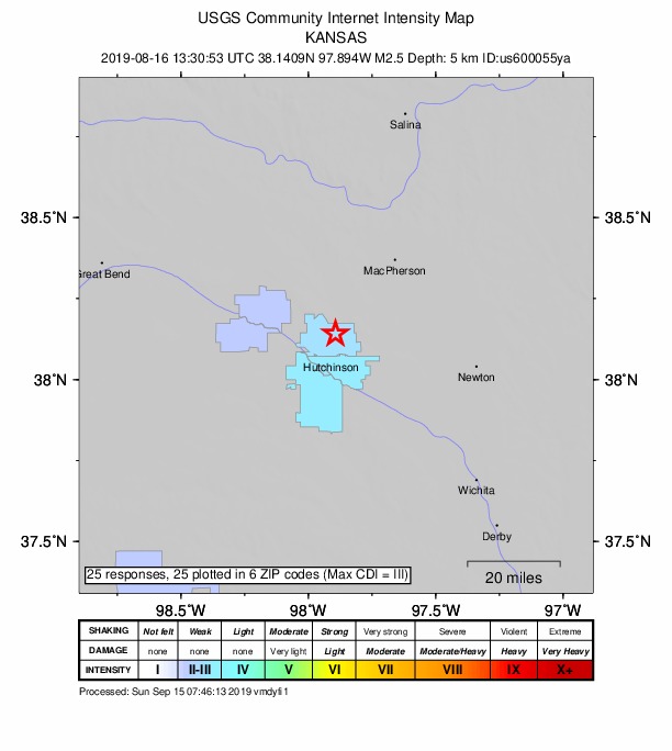 Did You Feel It? map: shaking reported by the public