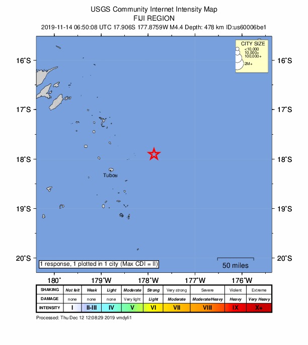 Did You Feel It? map: shaking reported by the public