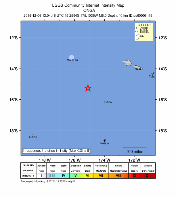 Did You Feel It? map: shaking reported by the public