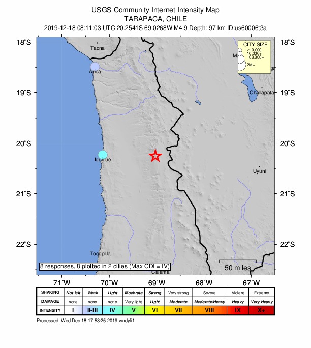 Did You Feel It? map: shaking reported by the public