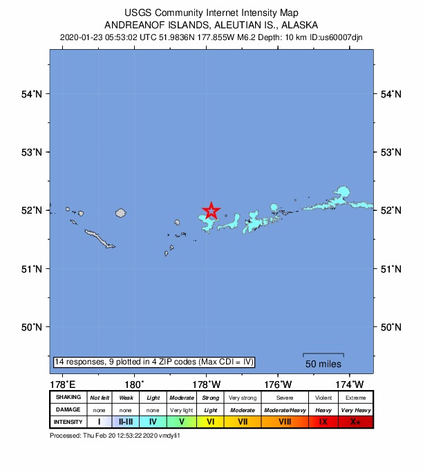 Did You Feel It? map: shaking reported by the public