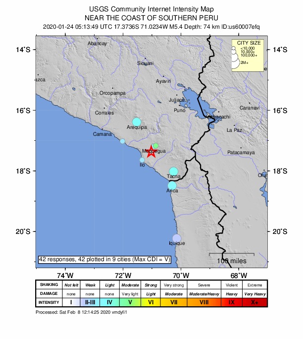 Did You Feel It? map: shaking reported by the public