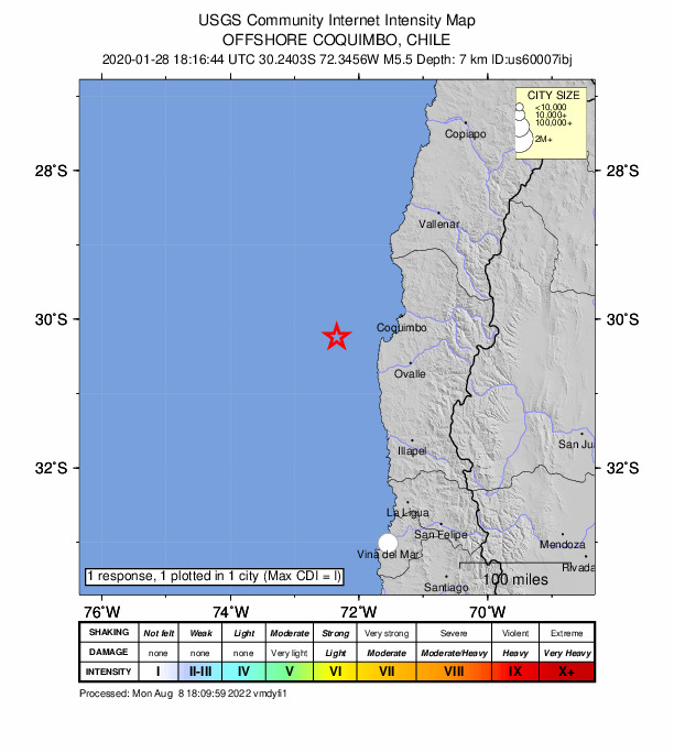 Did You Feel It? map: shaking reported by the public