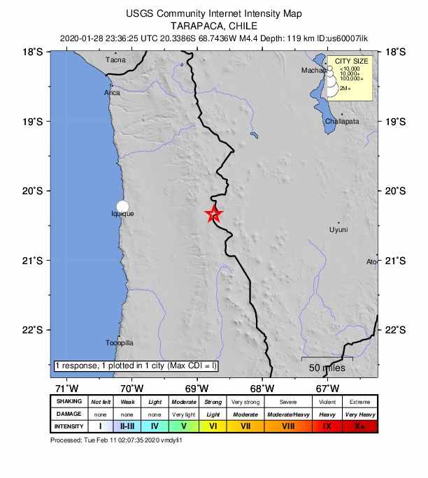 Did You Feel It? map: shaking reported by the public