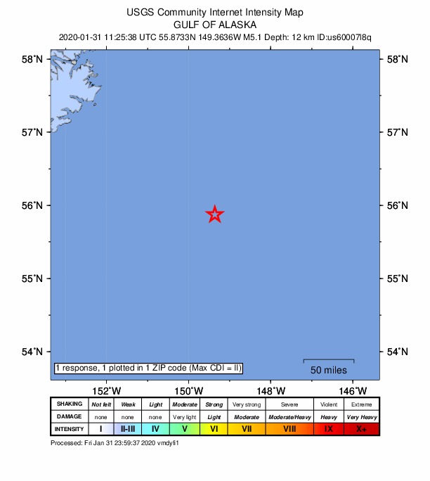 Did You Feel It? map: shaking reported by the public