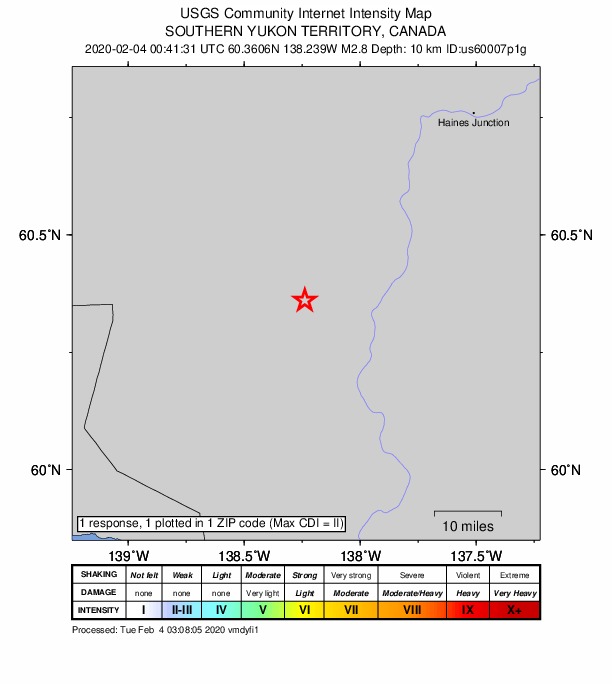 Did You Feel It? map: shaking reported by the public