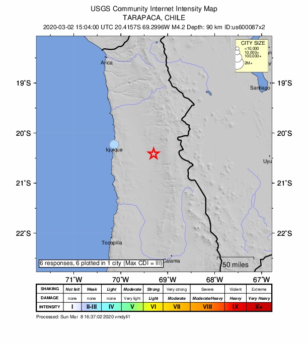 Did You Feel It? map: shaking reported by the public