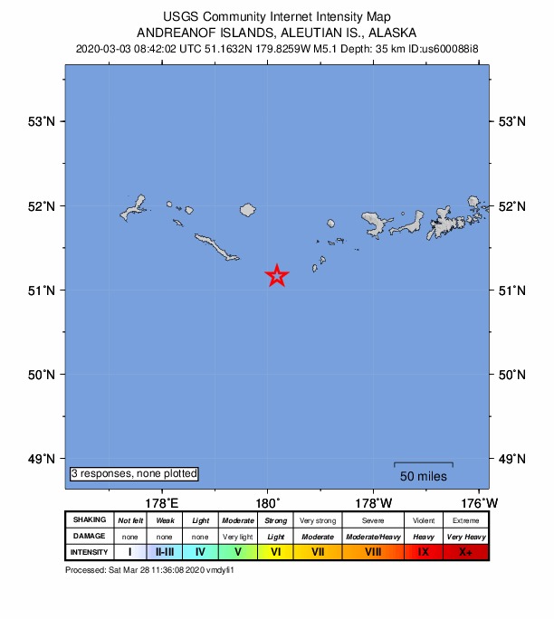 Did You Feel It? map: shaking reported by the public