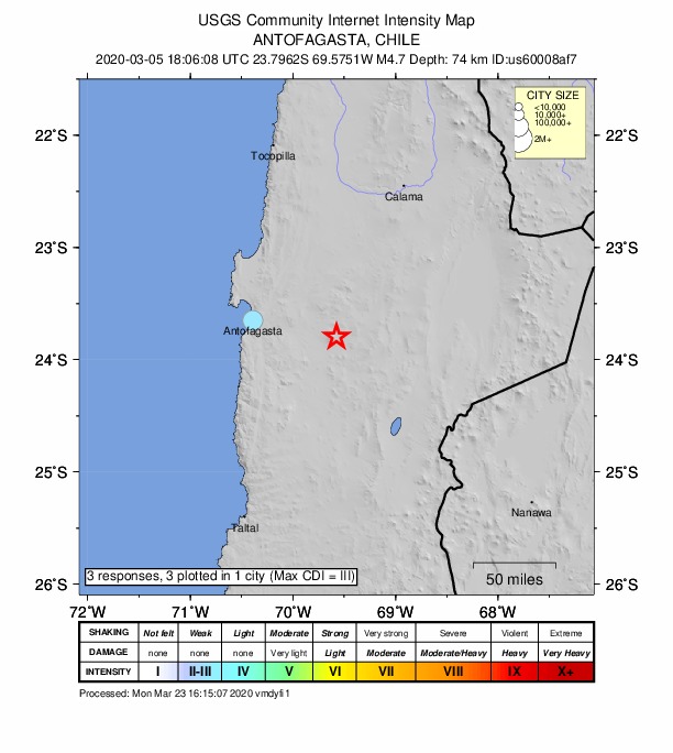 Did You Feel It? map: shaking reported by the public