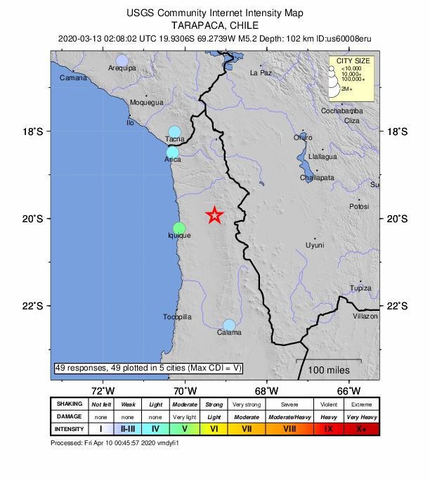 Did You Feel It? map: shaking reported by the public