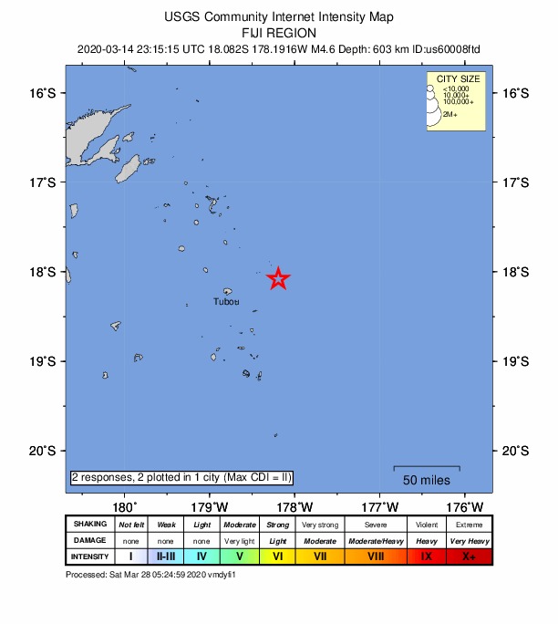 Did You Feel It? map: shaking reported by the public