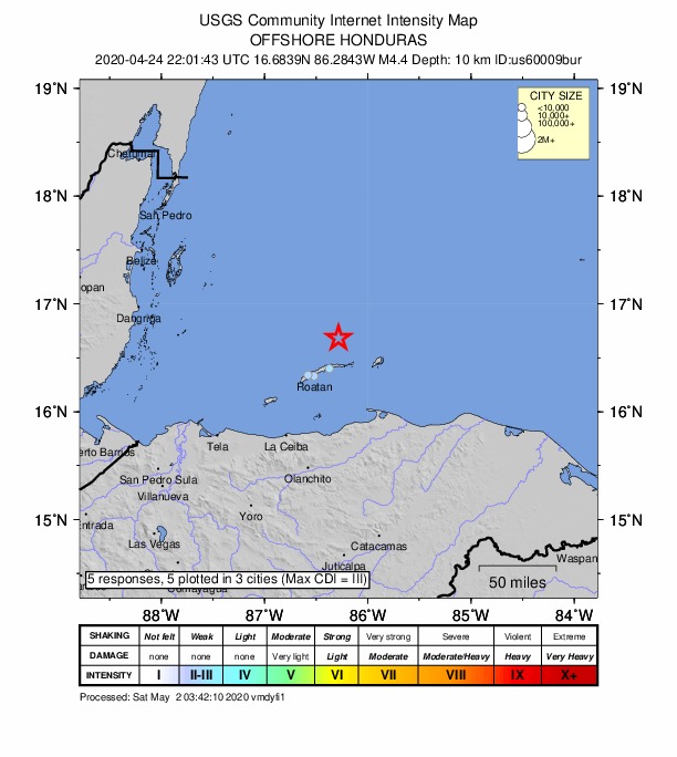 Did You Feel It? map: shaking reported by the public