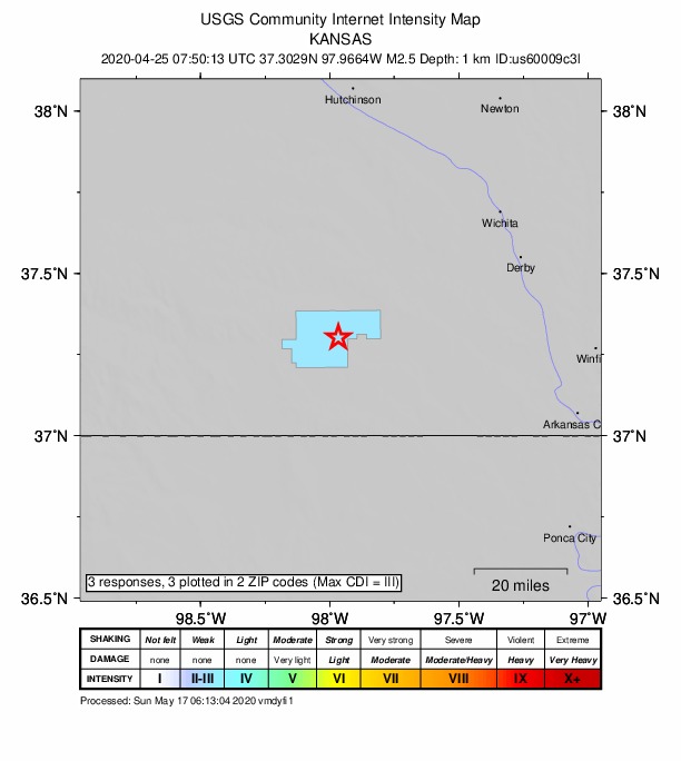 Did You Feel It? map: shaking reported by the public