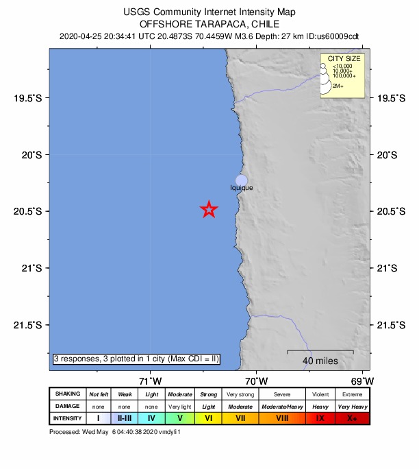 Did You Feel It? map: shaking reported by the public