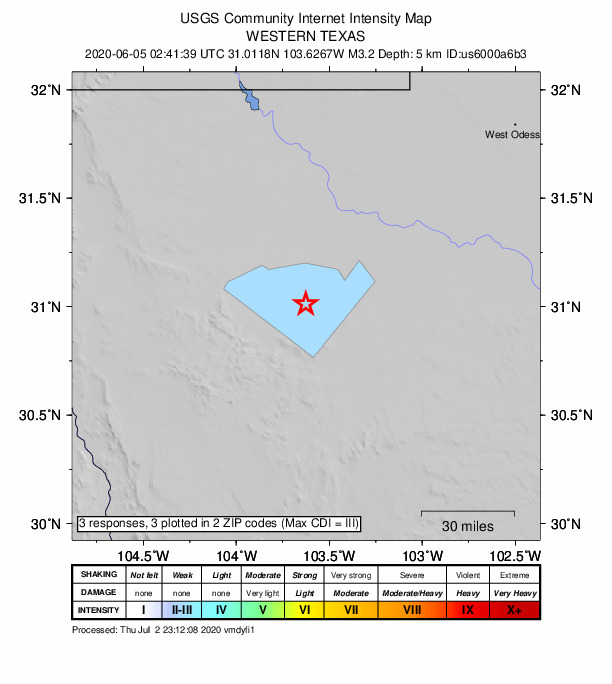 Did You Feel It? map: shaking reported by the public