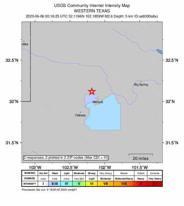 Did You Feel It? map: shaking reported by the public