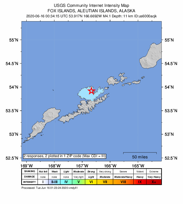 Did You Feel It? map: shaking reported by the public