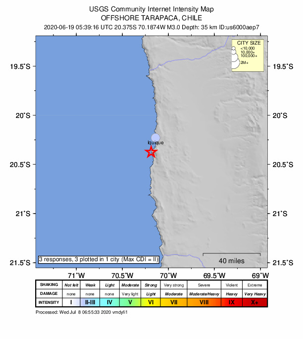 Did You Feel It? map: shaking reported by the public