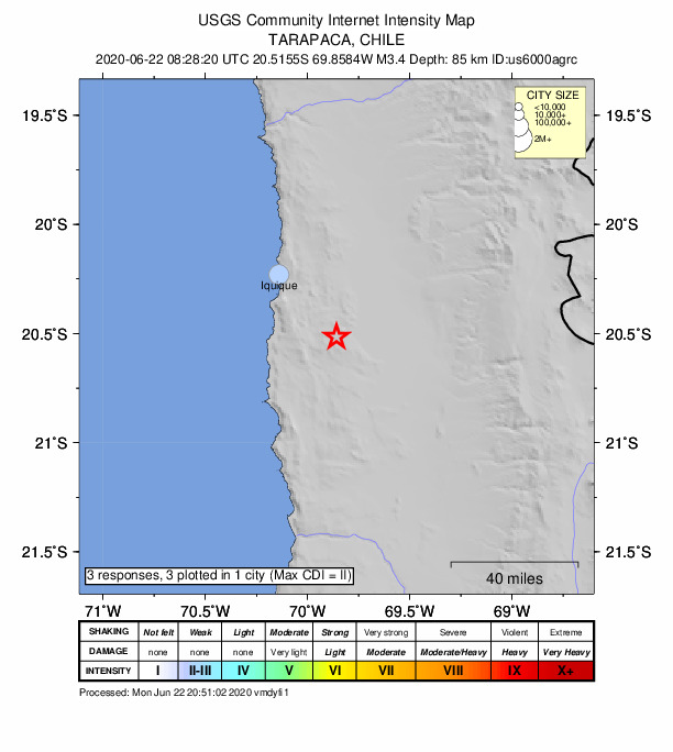 Did You Feel It? map: shaking reported by the public