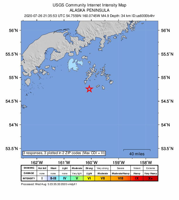 Did You Feel It? map: shaking reported by the public