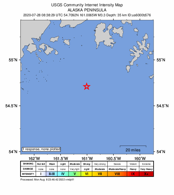 Did You Feel It? map: shaking reported by the public