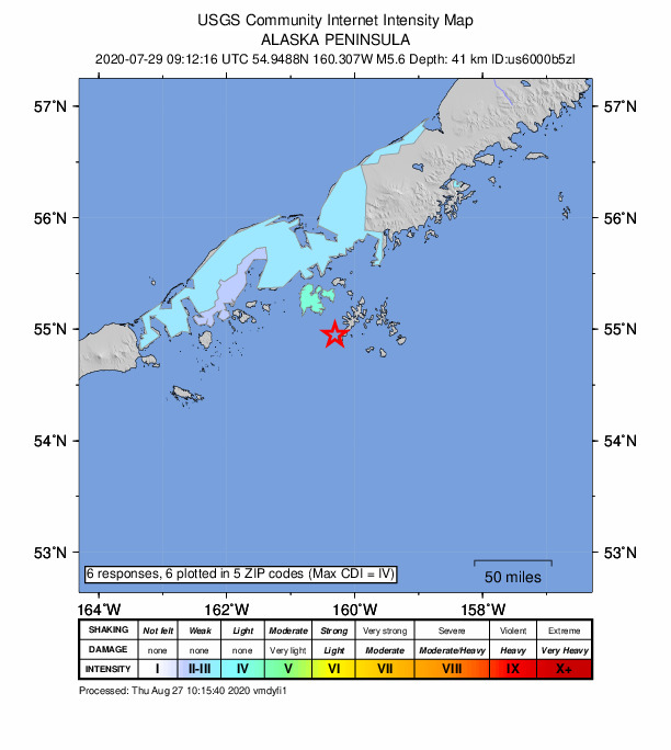 Did You Feel It? map: shaking reported by the public