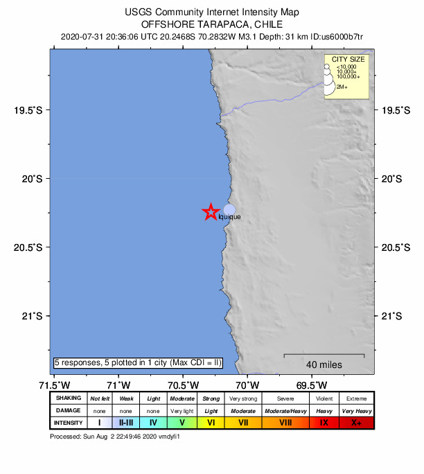 Did You Feel It? map: shaking reported by the public