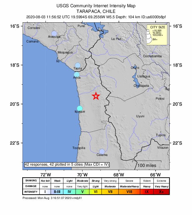 Did You Feel It? map: shaking reported by the public