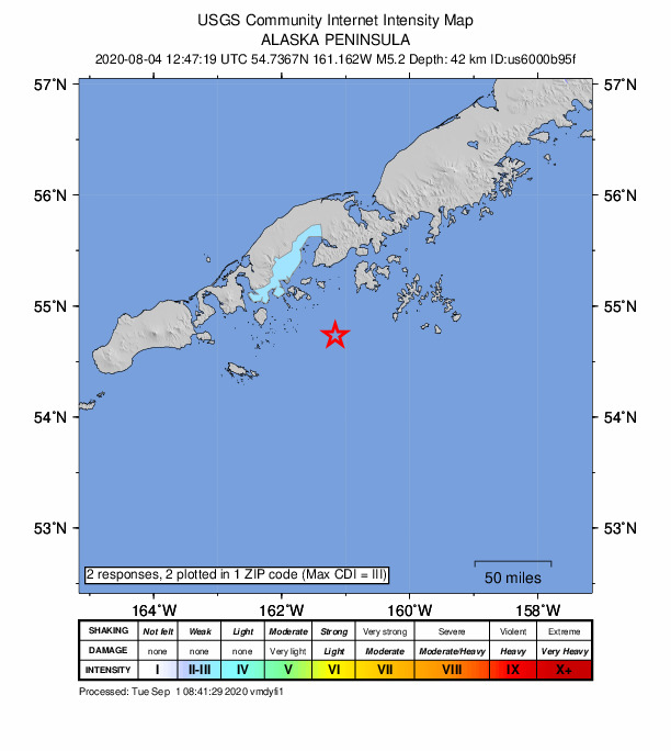 Did You Feel It? map: shaking reported by the public