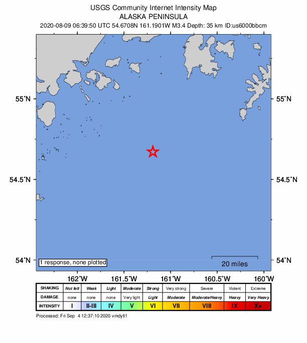 Did You Feel It? map: shaking reported by the public