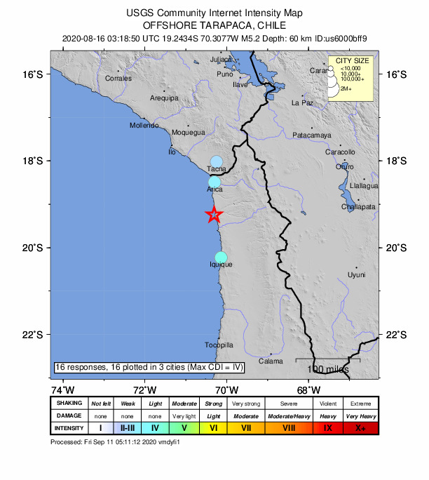 Did You Feel It? map: shaking reported by the public