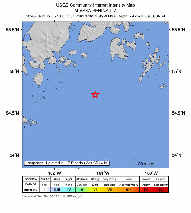 Did You Feel It? map: shaking reported by the public