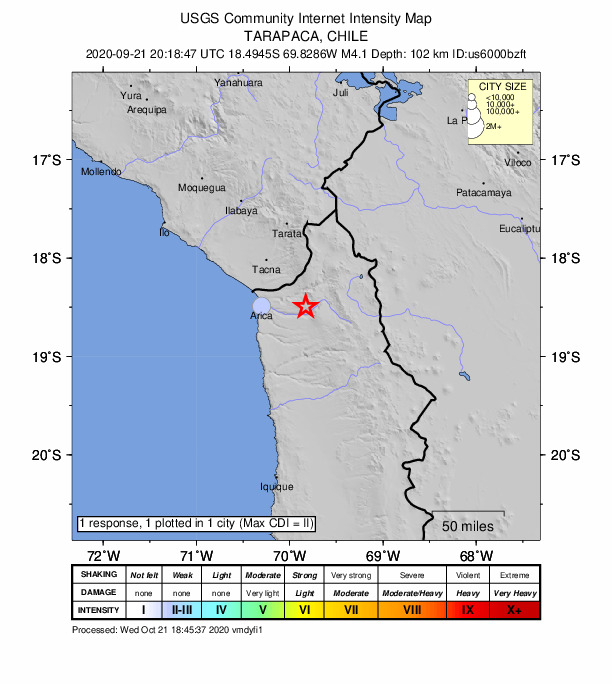Did You Feel It? map: shaking reported by the public