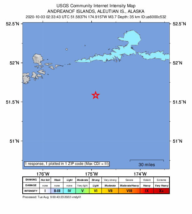 Did You Feel It? map: shaking reported by the public