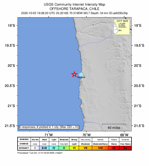Did You Feel It? map: shaking reported by the public