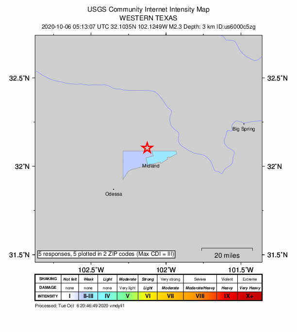 Did You Feel It? map: shaking reported by the public