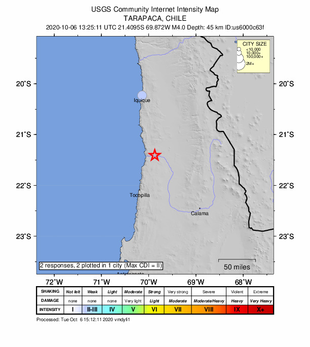 Did You Feel It? map: shaking reported by the public