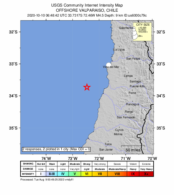 Did You Feel It? map: shaking reported by the public