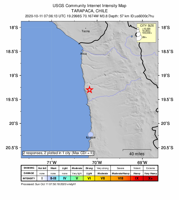 Did You Feel It? map: shaking reported by the public