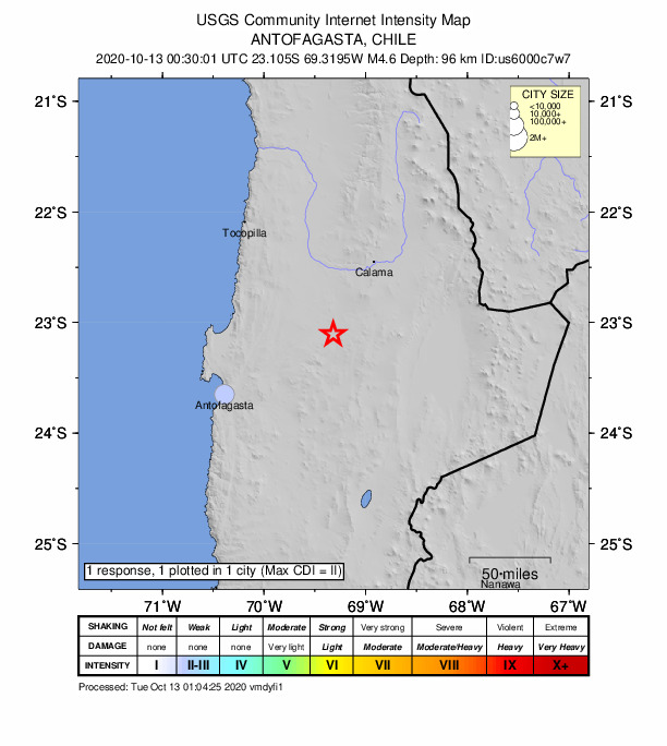 Did You Feel It? map: shaking reported by the public