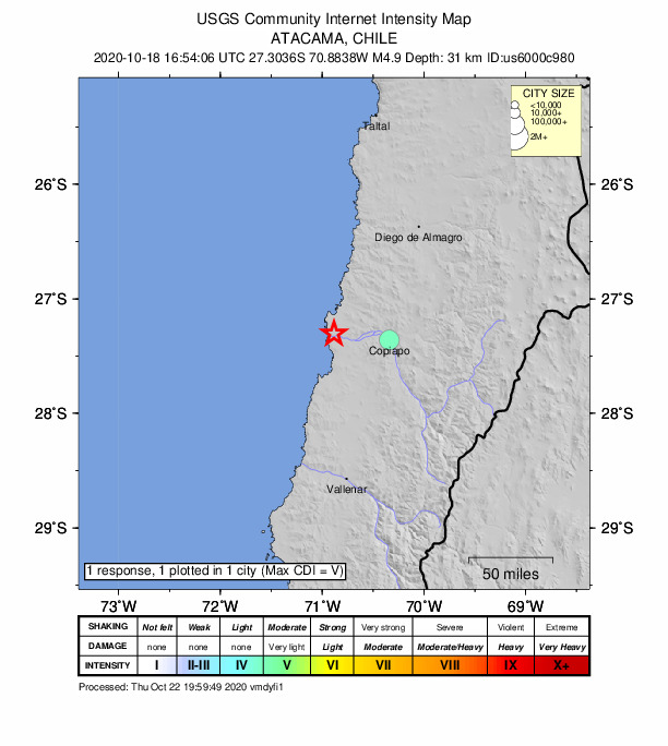 Did You Feel It? map: shaking reported by the public
