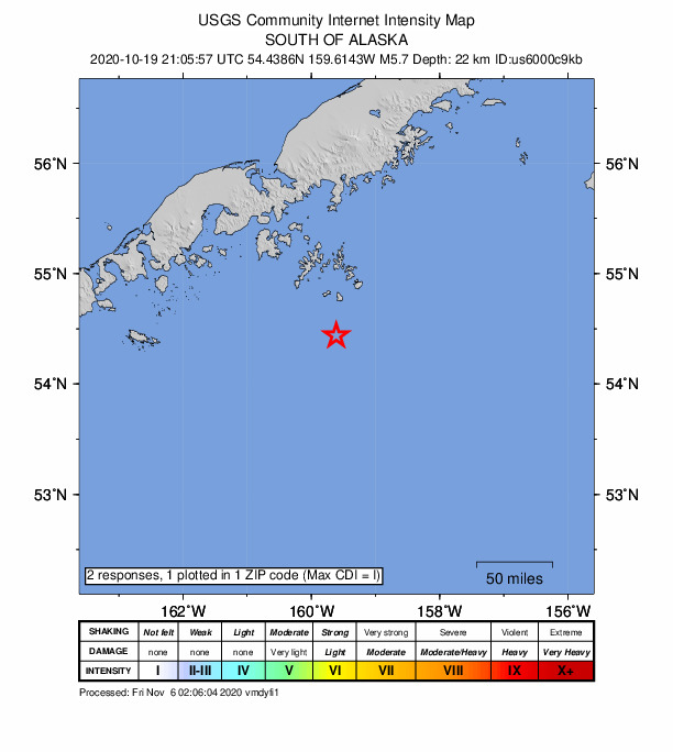 Did You Feel It? map: shaking reported by the public