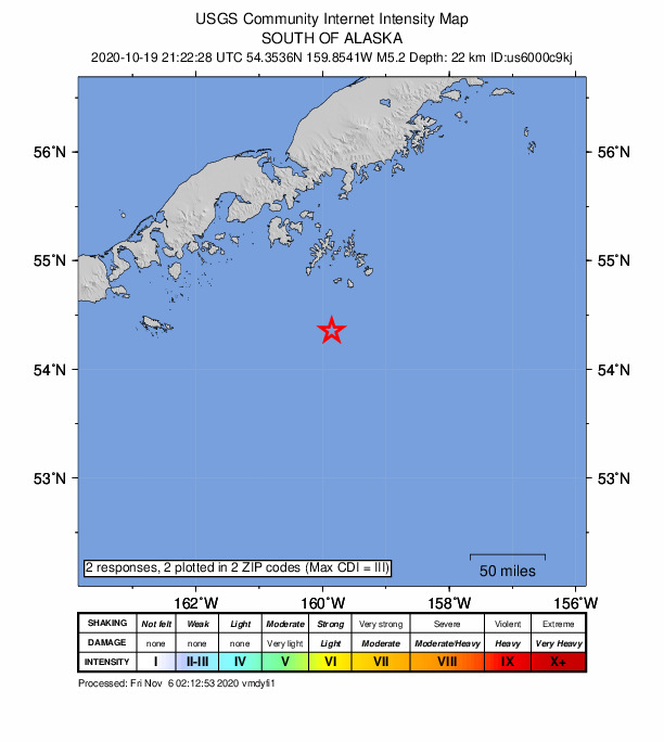 Did You Feel It? map: shaking reported by the public