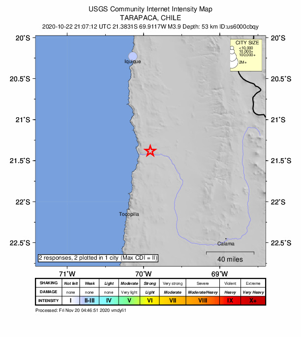 Did You Feel It? map: shaking reported by the public